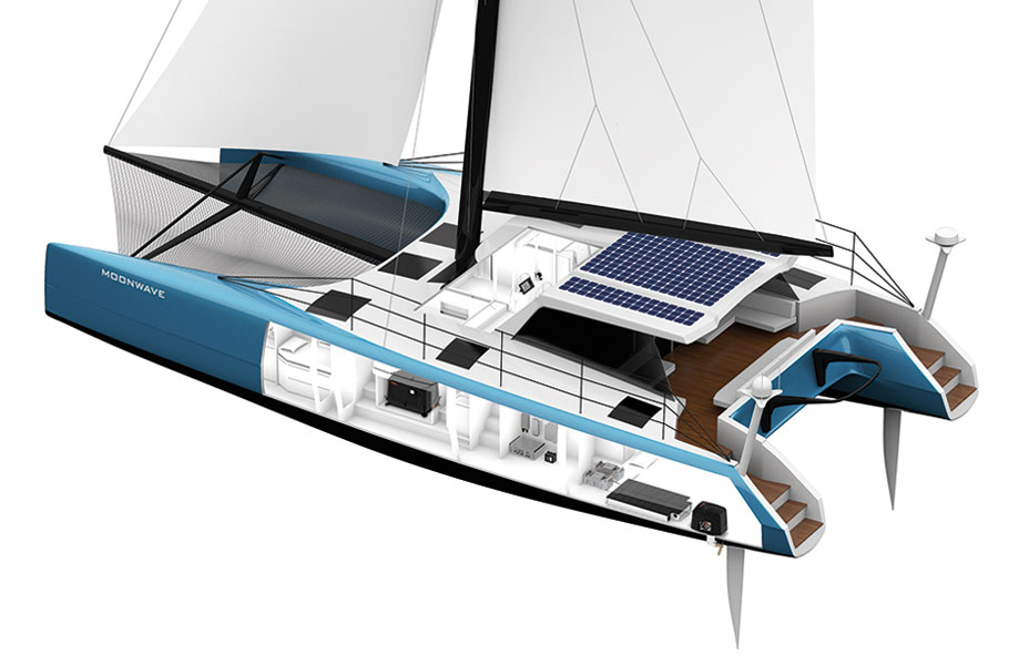 electric saildrive sailboat